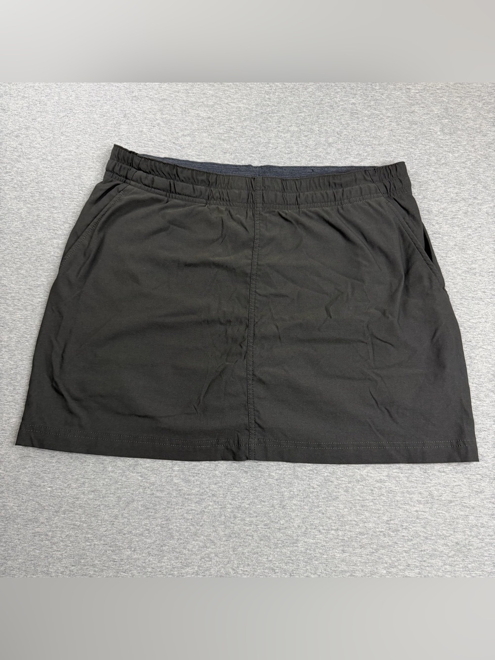 prAna Double Peak Skort Women's XL Charcoal Gray Pull On Hiking Ripstop Outdoor